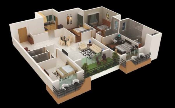 Design rumah 4 bilik