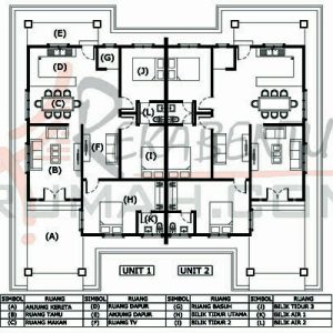 Gambar pelan rumah semi d