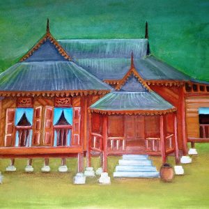 Lukisan rumah kampung