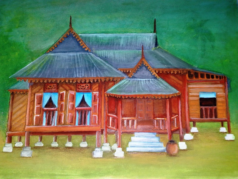 Lukisan rumah kampung