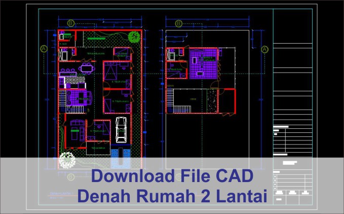 Pelan autocad rumah 2 tingkat