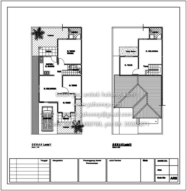 Pelan rumah 1 setengah tingkat