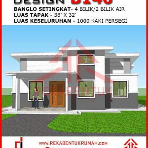 Pelan rumah 1000 kaki persegi