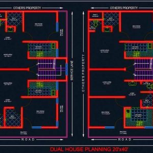 Pelan rumah 2 tingkat cad