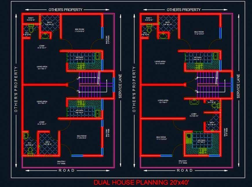 Pelan rumah 2 tingkat cad