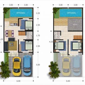 Pelan rumah 2 tingkat kos rendah