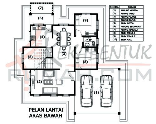 Pelan rumah 2 tingkat sederhana