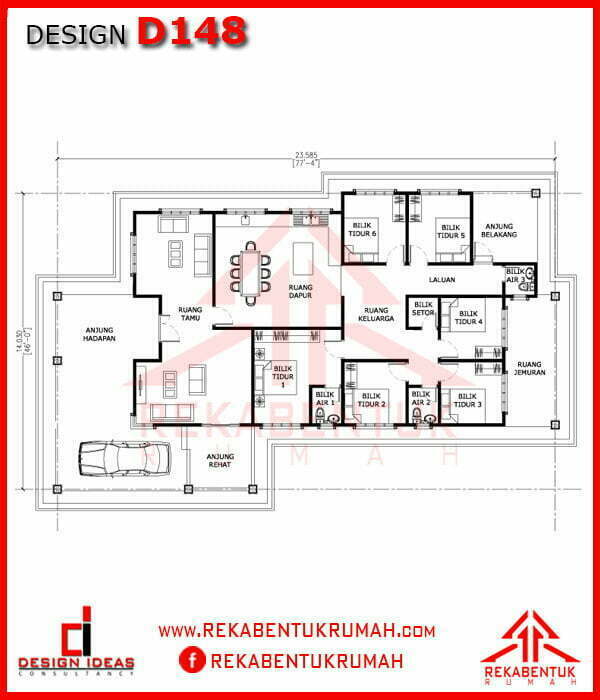 Pelan rumah 2000 kaki persegi