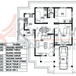 Pelan rumah 3 bilik terkini