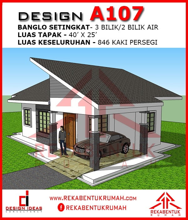 Pelan rumah 3 bilik