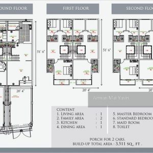 Pelan rumah 3 tingkat