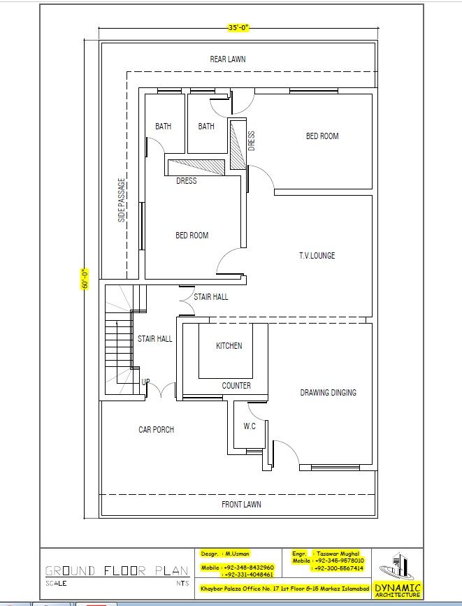 Pelan rumah 35 x 60