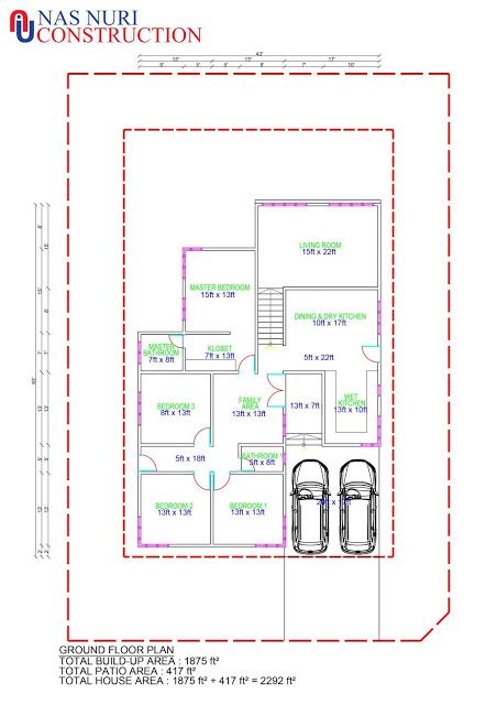 Pelan rumah 4 bilik percuma