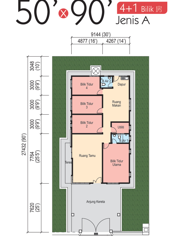 Pelan rumah 50 x 80