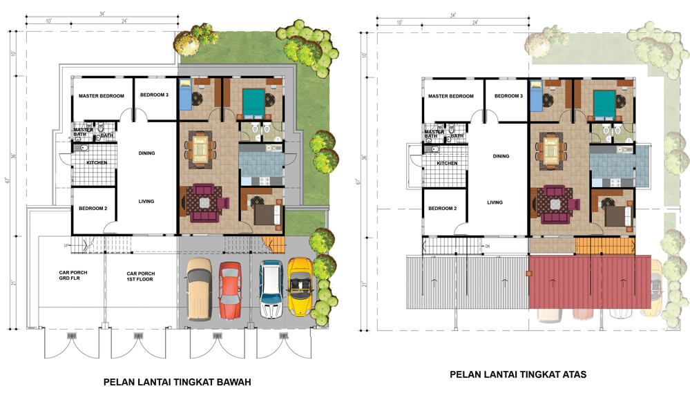 Pelan rumah 8 bilik