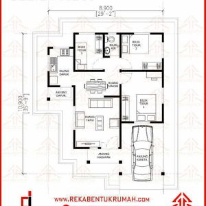 Pelan rumah 900 kaki persegi