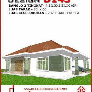 Pelan rumah banglo 1 tingkat