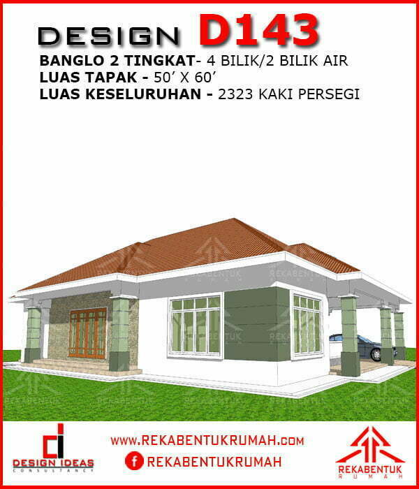 Pelan rumah banglo 1 tingkat