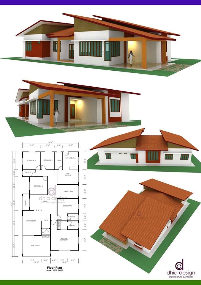 Pelan rumah banglo 2 tingkat