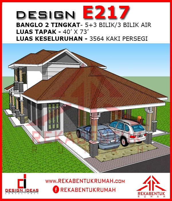 Pelan rumah banglo 8 bilik