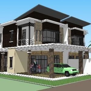 Pelan rumah bungalow 2 tingkat