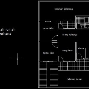 Pelan rumah dalam autocad