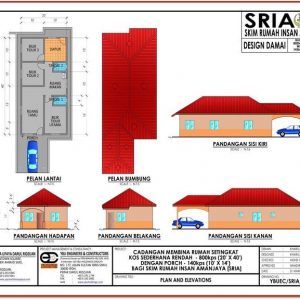 Pelan rumah dari pandangan atas