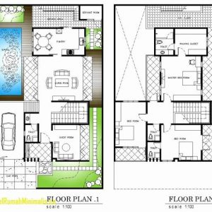 Pelan rumah dengan kolam renang