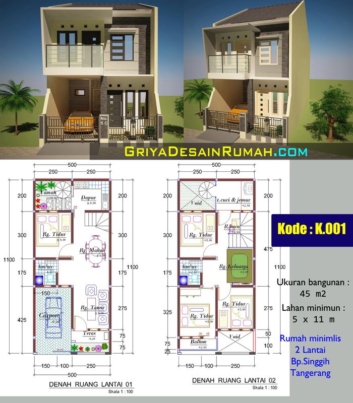 Pelan rumah double storey