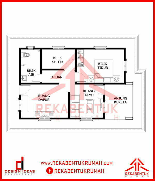 Pelan rumah dua bilik tidur