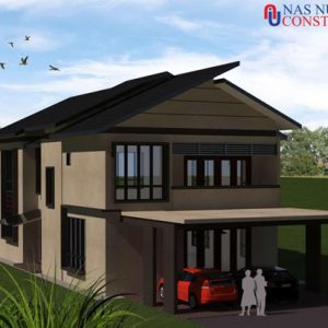 Pelan rumah dua tingkat banglo