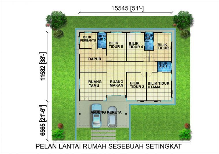 Pelan rumah empat segi