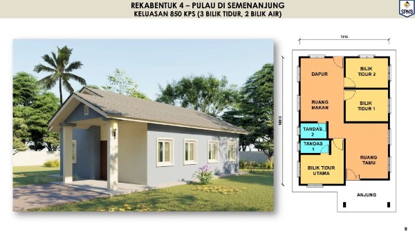 Pelan rumah kampung moden