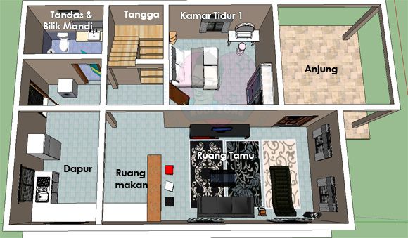 Pelan rumah kampung modern