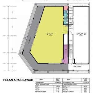 Pelan rumah kedai 2 tingkat