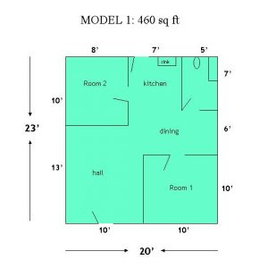 Pelan rumah sewa 2 bilik