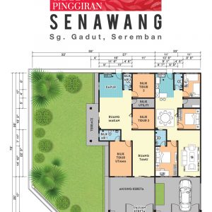 Pelan rumah teres 1 tingkat