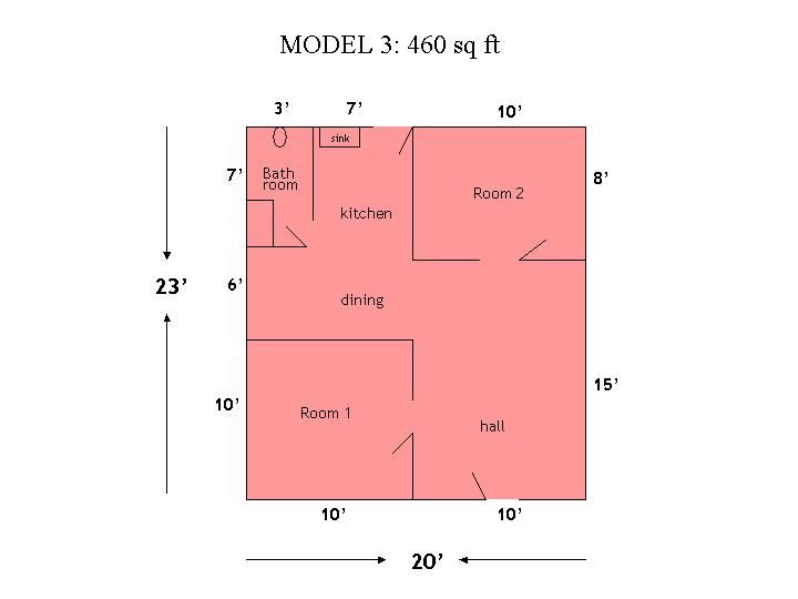 Pelan rumah untuk 2 bilik