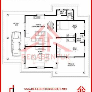 Plan rumah 2 bilik