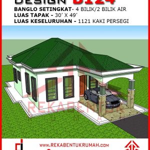 Plan rumah 2 bilik kos rendah