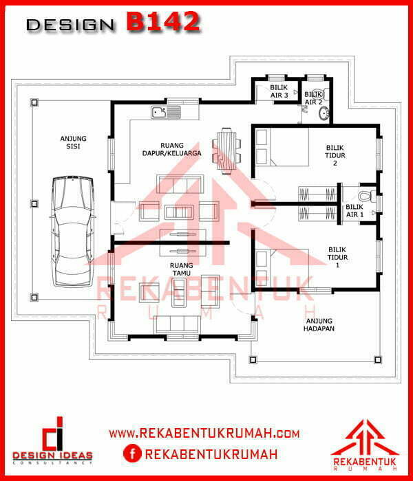Plan rumah 2 bilik