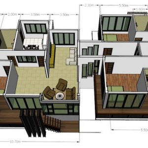 Plan rumah 2 tingkat