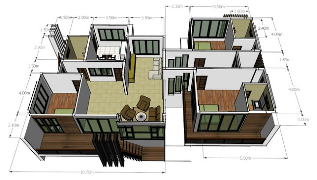 Plan rumah 2 tingkat