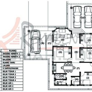 Plan rumah 3 bilik