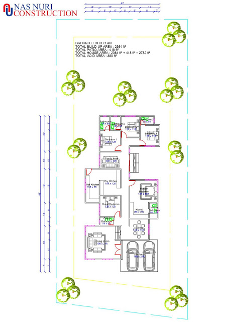 Plan rumah 5 bilik