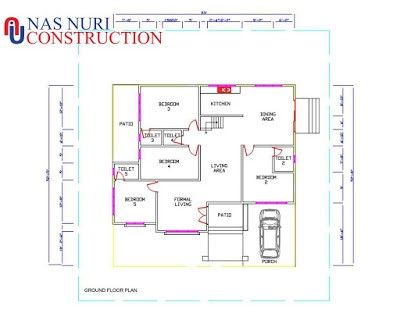 Plan rumah banglo 2 tingkat