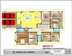 Plan rumah banglo 5 bilik