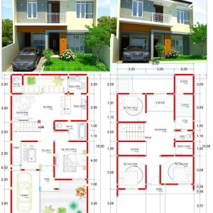 Plan rumah dua tingkat