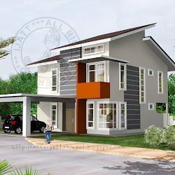 Rumah banglo 2 tingkat modern