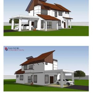 Rumah banglo setingkat 5 bilik